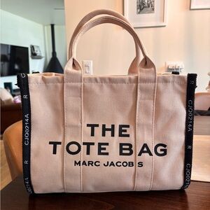 Marc Jacobs Cream Tote Bag with Bold Branding